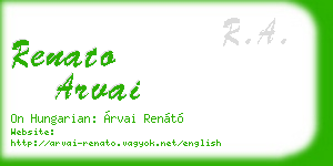 renato arvai business card